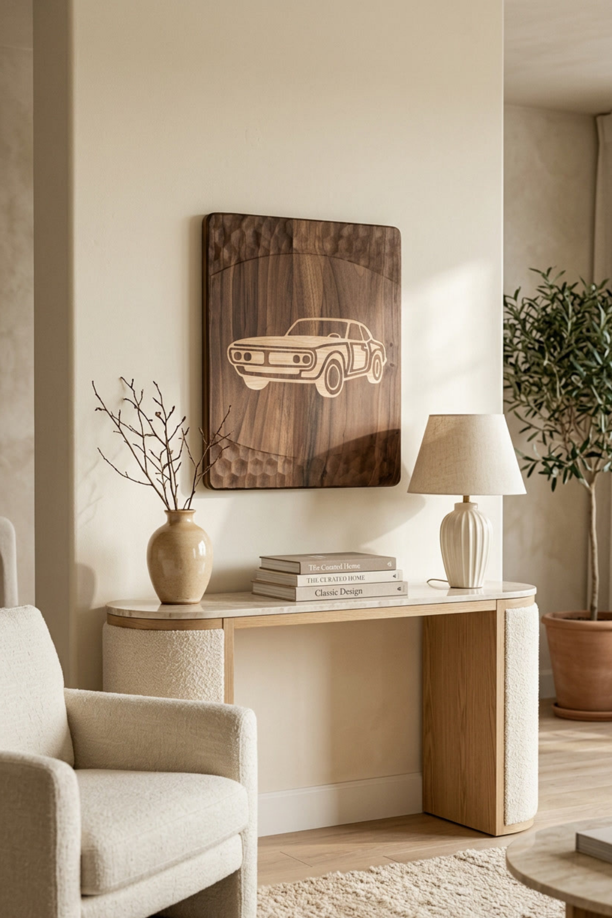 Wooden Car Wall Art - Sports Coupe
