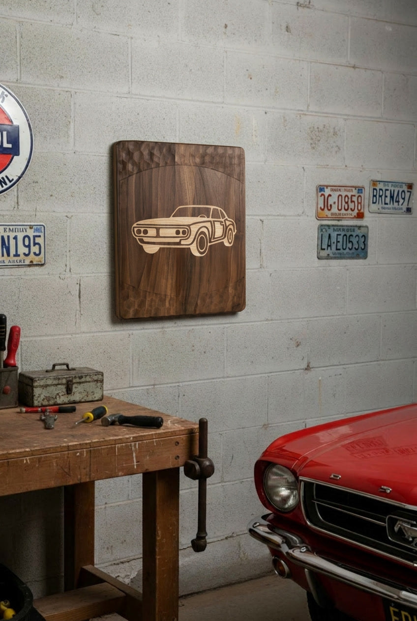 Wooden Car Wall Art - Sports Coupe