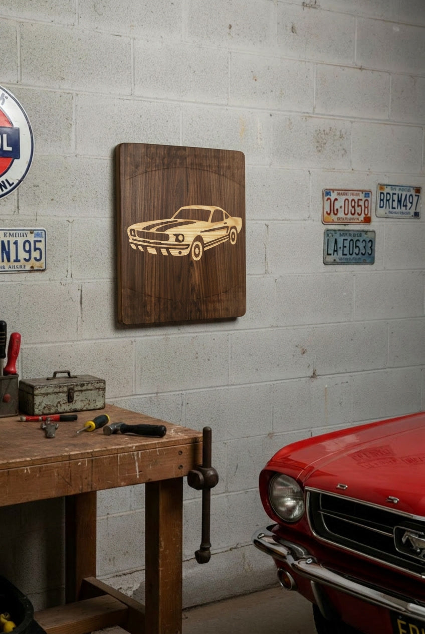 Wooden Car Wall Art - Classic Muscle