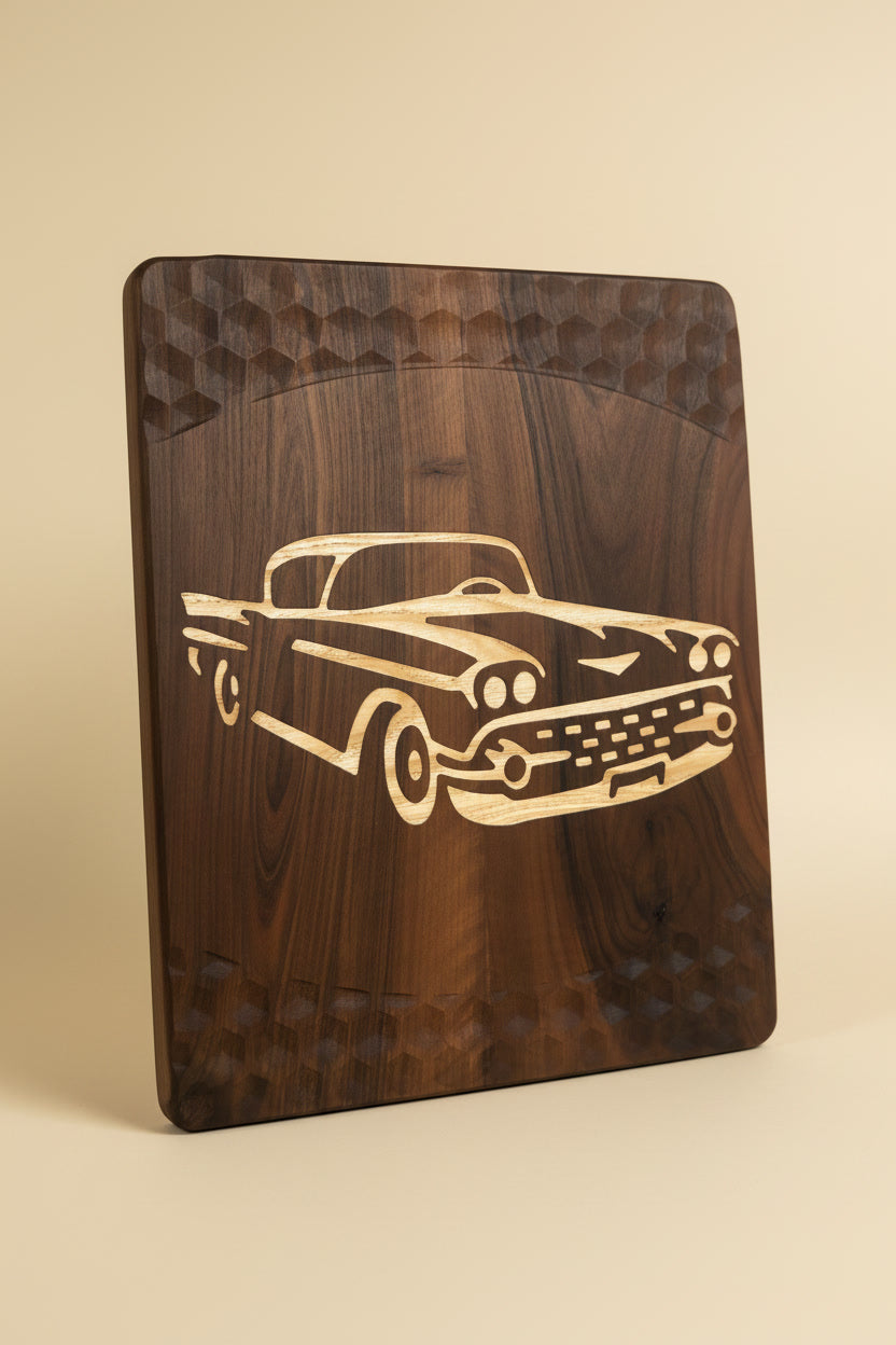 Wooden Car Wall Art - Vintage American