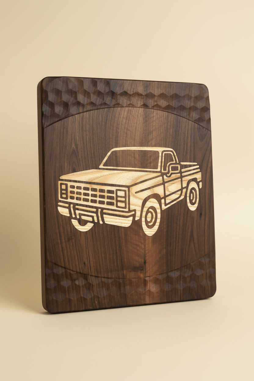 Wooden Car Wall Art - Pickup Truck